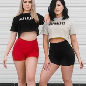 Alphalete Black Crop Tee